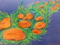 3-4 klasių gimnazistų iliustracijos „Minkštučiukai samanų patalai ištiesti“ pagal Antano Baranausko „Anykščių šilelį“